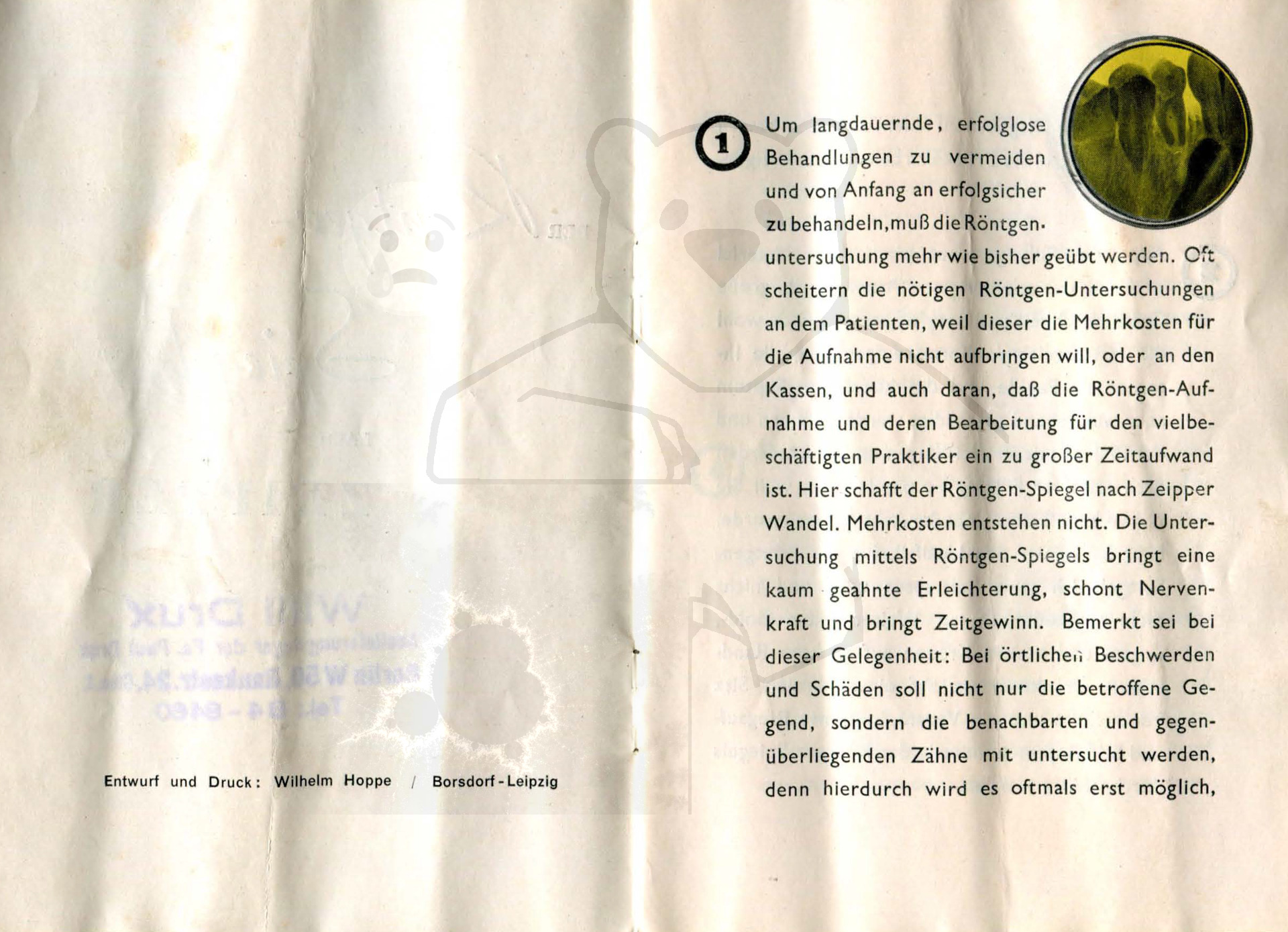 Röntgenspiegel nach Zeipper, Mitte der 1930'er Jahre - Anleitung, Seite 2 - 3